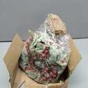 Zeyune 6 Set 9'' Small Wreaths for Kitchen Cabinets Mini Christmas Wreaths Real Touch Lamb Ear with Burlap Ribbon Red Berry Farmhouse for Xmas Wall Window Indoor Outdoor Chair Fireplace Decor