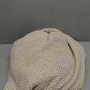 Amlie Home Honeycomb Knit Throw Blanket for Couch, Dual-Sided Soft Chenille Decorative Blankets for Sofa & Chair, 50"x60", Khaki & White