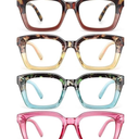 miyya Stylish Reading Glasses for Women, Cheaters Eyeglasses, Oversized Blue Light Readers, Fashion Eye Glasses, +3.5