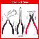 3 Packs Electrical Disconnect Pliers Automotive Electrical Connector Pliers & Fuel Line Clip Remover Tools Automotive Electrical Plug Connector Disconnect Tool/Fuel Injectors (2 Straight + 60 Dgree)