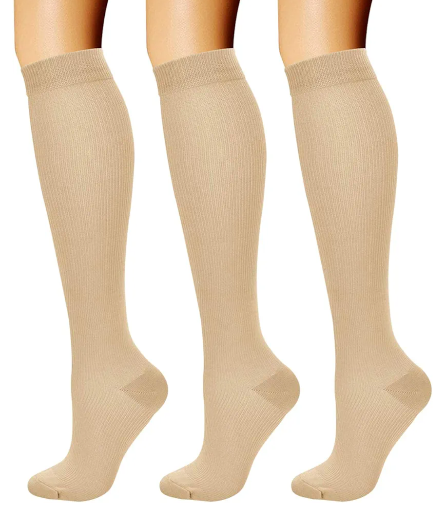 CHARMKING Compression Socks for Women & Men Circulation (3 Pairs) 15-20 mmHg is Best Support for Athletic Running Cycling Size S-M