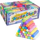 ArtCreativity Jumbo Sidewalk Chalk Set for Kids, Giant Box of 120 Colorful Chalk Pieces, Non-Toxic, Dust-Free, Washable in 10 Colors, For Driveway, Pavement, Outdoors, Great Arts & Crafts