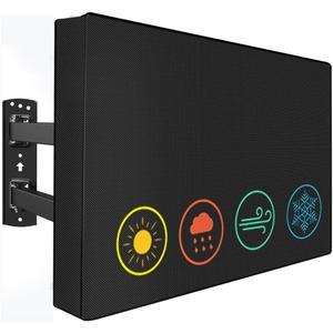 Waterproof Outdoor TV Covers for 55 to 58 inches Outside TV, 600D Thick Fabric TV Screen Protector Cover with Remote Control Pocket - Size 55''W x 35''H x 5.5''D