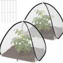 2 Pcs Pop Up Insect Barrier Plant Cover Tent, 22 x 22 x 22 Inch Foldable Garden Plant Protectors Mesh Enclosure, Garden Net Cage Bird Insect Guard Cover for Protecting Plants Fruits Vegetables