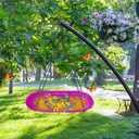 Bee Feeder Watering Station for Garden, Flower Bee Bath for Outside with Glass Balls, Butterfly Bath Bowl for Outdoor Courtyard Decoration (Rose Red)