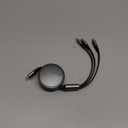 CAFELE 2025 Upgraded 100W Multi Charging Cable, Retractable USB C 3 in 1 Charging Cable with Type C/L/Micro, 5A Fast Charger Cord for Phone 16 15 14, Galaxy S23/S24/S25, MBook, Pad, Multiple Devices (Grey-8)