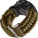 Compatible with Garmin Instinct Watch Bands - R-Nylon Survival Paracord Woven Nylon Strap Quick Fit 22mm Watch Band for Fenix 7/6/5/Forerunner 965/955/945/935/745/Epix 2/Approach S70/S62/S60 (Tan)