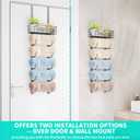 HapiRm Towel Racks for Bathroom Storage - 6 Tier Over The Door & Wall Mount Rolled Towel Storage Organizer Holder with Metal Shelf Basket for Small Bathroom, Camper, Rv - Sliver, Patented
