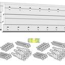 Z Clips 41" 2 Pack - French Cleat Picture Hanger Heavy Duty - Wall Mirror Mounting Bracket - Flush Mount Hanging Kit for Shelf, Painting, Frames, Cabinet, Soundbar, Whiteboard or Headboard - 200 lb