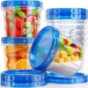 Canfanni 8 Pack-24 OZ Freezer Storage Containers, Plastic Soup Container with Lids, BPA Free Food Storage Containers with Twist Top Lids, Reusable, Microwave and Dishwasher Safe
