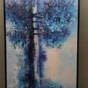 Framed Canvas Wall Art Canvas Prints Pictures for Bedroom Blue Tree Wall Art Painting Nature Landscape Artwork Large Size Picture for Home Office Living Room Bedroom Bathroom Wall Decor 20x40 (40L" x 20W")