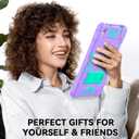 Cantis Case for iPad 11-inch (A16) 2025/ iPad 10th Generation 2022 (10.9 inch), Shockproof Cover 10th Generation with Pencil Holder & Kickstand, Purple+Teal