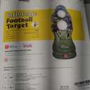 QPAU Life-Size Inflatable Football Target with Dual-Hole & Water-Filled Base - Includes 4 Balls, 2 Pumps & Dry Erase Scoreboard - Heavy Duty Outdoor Backyard Sports Toss Games for Kids, Teens & Adults