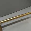 Adjustable 36-72 Inch Brushed Gold Curtain Rods for Windows, 1-1/8" Heavy Duty Curtain Rod with Flying Bird Finials, Decorative Single Window Drapery Rod for Bedroom Kitchen, Easy Install
