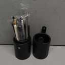 Bueart Design 18Pcs Pro Deluxe Fuchsia Pink Black Makeup Brushes set with Travel Make up Brush Holder case Foundation concealer contour Blush eyeshadow face make up brush set