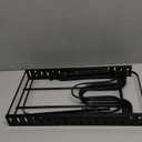 MUDEELA Pots and Pans Organizer Rack under Cabinet 14.55in Height, 8-Tiers Adjustable Pot Rack with 3 DIY Methods, Pot Lid Organizer inside Cabinet for Kitchen Pantry Organization and Storage (LightDuty-15"H-Black)