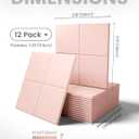 Fluxynara Large Felt Bulletin Board 48" x 36" Cork Board Alternative-12 Pack with 70 Safe Removable Adhesive Tabs, Cork Boards for Walls Cork Board for Home Office Classroom Pin Board-Pink