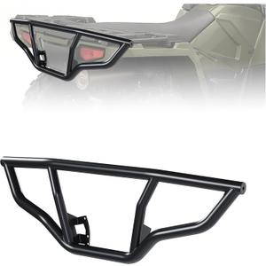 KUAFU Rear Brush Guard Compatible with 2014-2023 Polaris Sportsman Touring 570 450 HO Replace for 2879715 Back Bumper Protector Black Steel Powder Coated