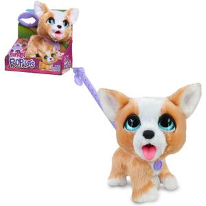 furReal Poop-A-Lots Corgi Interactive 8-inch Walking Plush Stuffed Animal, Pooping Puppy with Leash, 14-pieces, Kids Toys for Ages 4 Up by Just Play