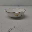 fanquare 10oz Gold Marble Soup Bowl, Porcelain Cereal Bowls Set for 1 Small Kitchen Serving Bowls, Dishwasher Safe, 5.5"