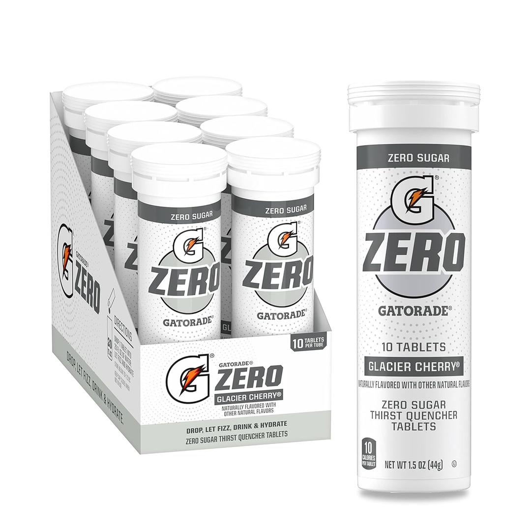 Gatorade Zero Tablets, Glacier Cherry 8 count (Pack of 10)