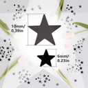 Yosawa 60g/2.1oz Foil Star Confetti Glitter Mixed Pack Metallic Foil Table Confetti Sparkle Sequins for Wedding,Party Decoration(Black)