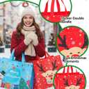 YALTOON 15 Pack Large Christmas Gift Bags Bulk, Heavy Duty Reusable Tote Bags with Handles, Non-Woven Christmas Bags for Gifts, Holiday Shopping, Xmas Party Favors, 15pcs L 16.9" x12.6x7.1