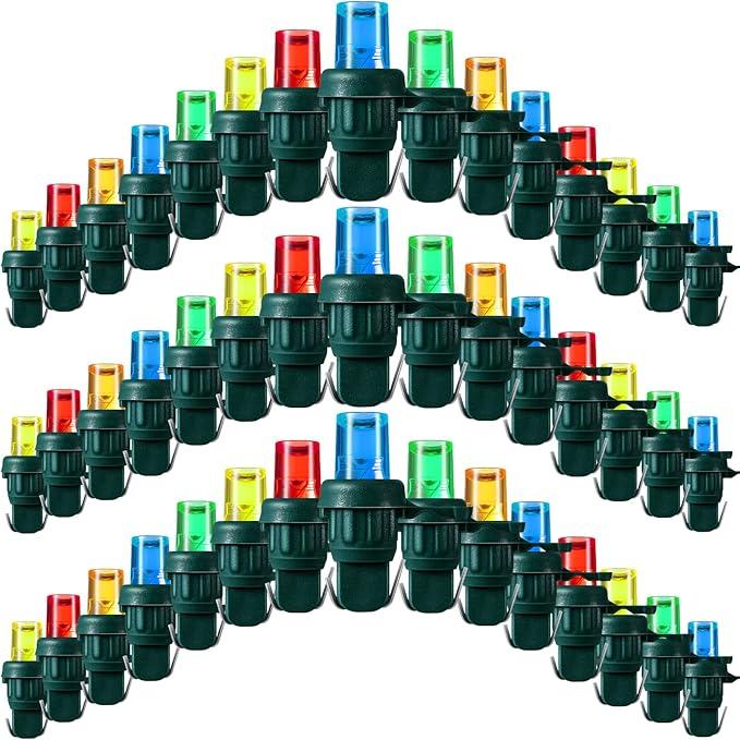 Honoson LED 5 mm Christmas String Lights Replacement Bulbs LED Wide Angle Wire Light Set Indoor Outdoor Home Decor Festival Decorations for Xmas Tree Lights(Multicolor Bulb,180 Count)