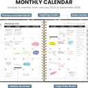 2026 Planner, Weekly and Monthly Planner for Women, January 2026 - December 2026, Hardcover 2026 Calendar Planner Book with Tabs, Inner Pocket, Spiral Bound, Perfect for Office Home School Supplies - A4 (8.5" x 11"), Vintage Petals