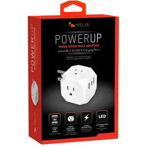 Helix PowerUp Three Sided Wall Adapter 