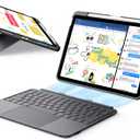 ESR for iPad Air 11 Inch Case with Keyboard M4/M3/M2 (2026/2025/2024) & Air 5th/4th Gen Flex Keyboard Case, Ultra-Light Magnetic Detachable Keyboard, Larger Precision Trackpad, Dark Gray
