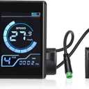 Bike Display LCD Waterproof 5 Pin X1 LCD Control Panel Bike Screen 24V 36V 48V,Speedometer Electric Mountain Bike, Replacement Scooter Dashboard (9x9.5cm) Display to Enrich Cycling Journey