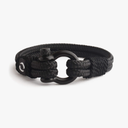 Mens Rope Bracelet - Stainless Steel Black Shackle, Extremely Durable and Scratch Resistant Waterproof Paracord, Handmade, Nautical Wristband for Men B-3-8