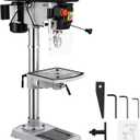 GarveeTech 15 in Benchtop Drill Press with Swing-away Safety Guard, 7.5 Amp 120V Pure Copper Motor, 288-3084 RPM Variable Speed, 0-45 Tilting Worktable, Tabletop Drilling Machine for Wood Metal