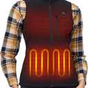 ORORO Women's Heated Softshell Vest with with USB-C Rechargeable Battery, Soft Shell Heated Golf Vest for Women (Large)