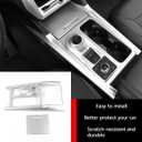Car Accessories Fit for Ford Explorer 2020 2021 2022 2023 Interior Center Console Gears Shift Frame Cover Trim Stickers (Matte Silver) ABS 2 PCS