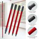 Spin Mop Replace Head, Base, Mop Handle Replacement for OCedar EasyWring 1 Tank System, Include 2 Microfiber Mop Head Replacement, 1 Sturdy Iron 30-58" Mop Handle, 1 Scrubber Head, 1 Spin Base