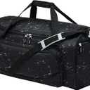 Uarition Men's Large Duffle Bag, 55L Heavy Duty Gym Bag for Sports, Workout, and Travel - Durable Duffel Gear Bag in Marble Black