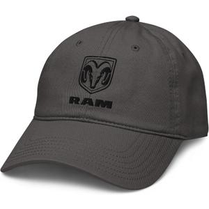 Ram Logo Adjustable Baseball Hat (One Size, Asphalt Grey)