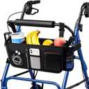 Upgraded Walker Basket Walker Accessories with Cup Holder, Fit for Walker and Roller Walker Baskets Most Walkers- Folding Walker,High-Capacity & Anti-Tip Base-Ideal Elderly Gift for Home