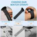 Bandsie Original FKM Rubber Band Compatible with Apple Watch Ultra 3 2 1 Bands 44mm 45mm 49mm 46mm 42mm 38mm for Men Women, Sport Durable Fluoroelastomer Strap for iWatch Series 11 10 SE 9 8 7 6 5 4