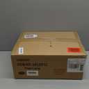 EDISHINE 68" Arc Floor Lamp with Table, Vintage Standing Lamp for Living Room with Tray, Tall Reading Lamp, Beige Shade, Adjustable Arm, Remote Dimmable Bulb Included, for Bedroom Office, Wood Grain