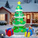 DR.DUDU 7 FT Inflatable Christmas Tree with Led Lights, Lighted Christmas Tree for Blow Up Yard Decoration, Indoor Outdoor Yard Garden Christmas Decoration