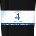 BRIAN & DANY Wire Shelf Liner, Set of 4, 48" x 16" Black, 48" x 16",4pcs