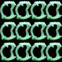 50 Pieces Halloween Vampire Teeth Glow in The Dark Plastic Glowing Vampire Fangs Teeth for Kids Dress Up Pretend Play Halloween Cosplay Masquerade Party Costume Decorations