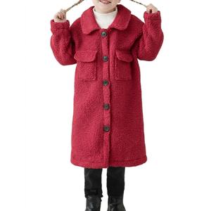 Long Coat for Girls Fleece Jackets 4-7 Years Knee-Length Lightweight Coats  5T
