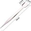1 Piece Stainless Steel Tweezer with Shovel Stainless Steel Handy Tweezer with Shovel Diamond Gem Tweezers Jewelry Tweezers with Scoop Gems Pick Up Beads Tools for Beads Gems Diamond