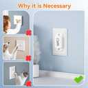 SAFELON 6 PCS Light Switch Cover Guard for Baby Safety, Childproof Light Switch Locks, Wall Switch Covers Prevents Kids from Turning The Lights On and Off