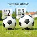 Richball Toddlers Soccer Ball Size 2, Soccer Ball for Kids 3-5, Outdoor Ativities Toy for Toddlers Age 1-3, Stocking Stuffers Birthday/Easter Gifts Classic White Black