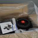 All Terrain Knee Scooter for Adults, Foldable Rolling Knee Scooter with DIY Stickers & Shock Absorber, Steerable Knee Walker for Broken Foot, Ankle Injuries & Surgery, Better Crutch Alternative (Cool Black)